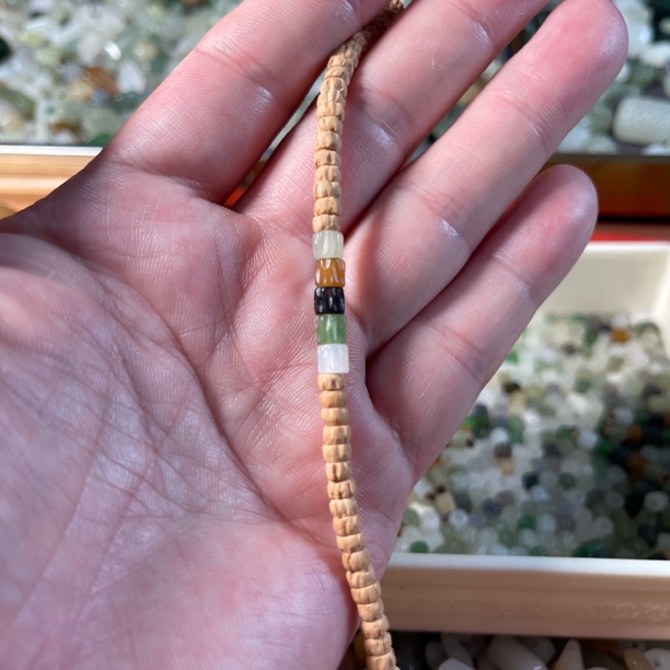 合意严选纯手工五行款（5颗颜色不同和田玉珠子，发货不带百香籽）