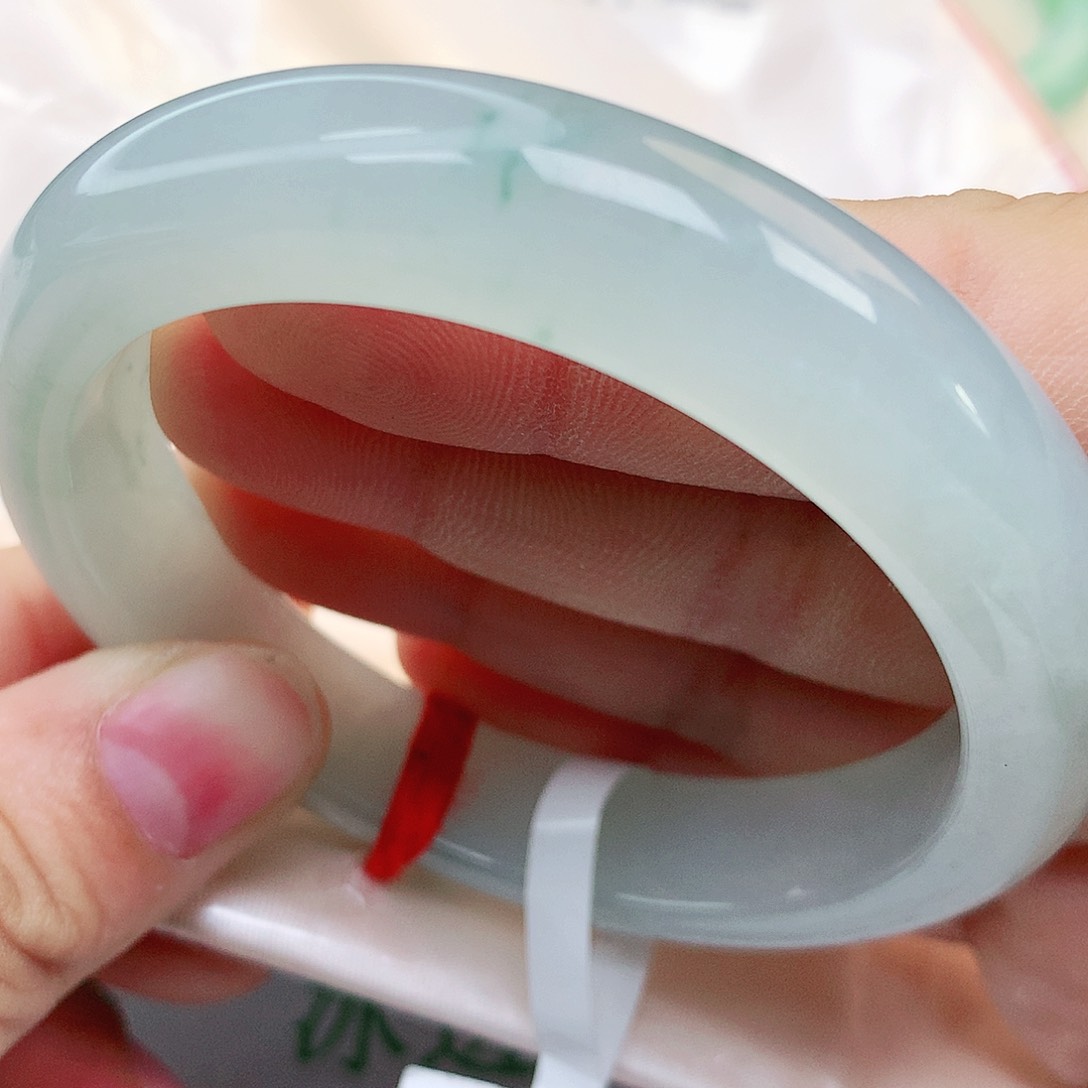 未镶嵌手镯翡翠纯天然翡翠冰胶共存飘花135号