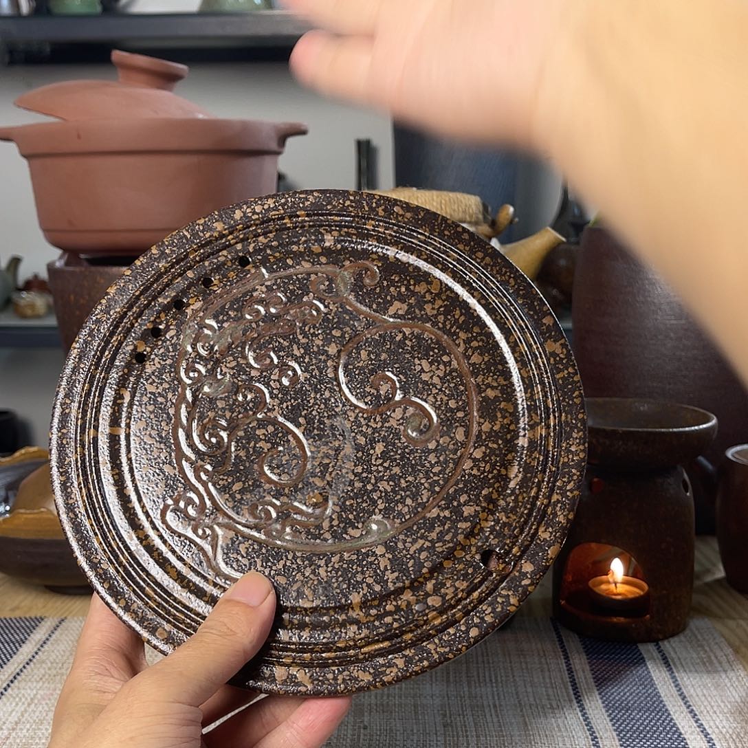 壶紫砂粗陶实用茶盘