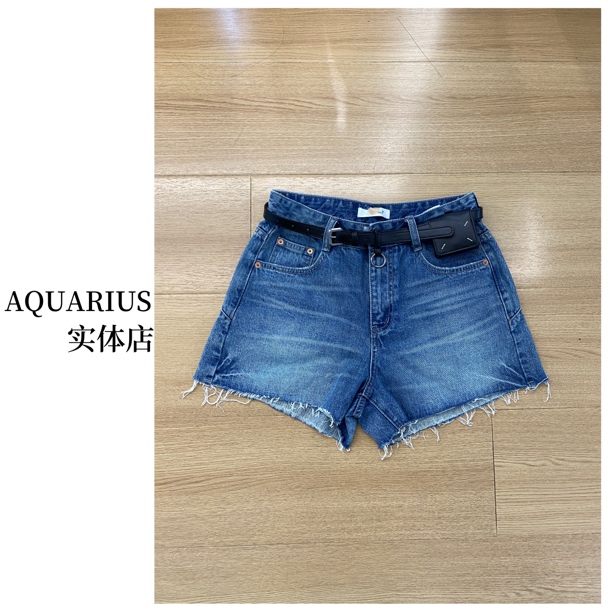 【AQUARIUS 】（仲夏之夜）腰带款牛仔短裤66378