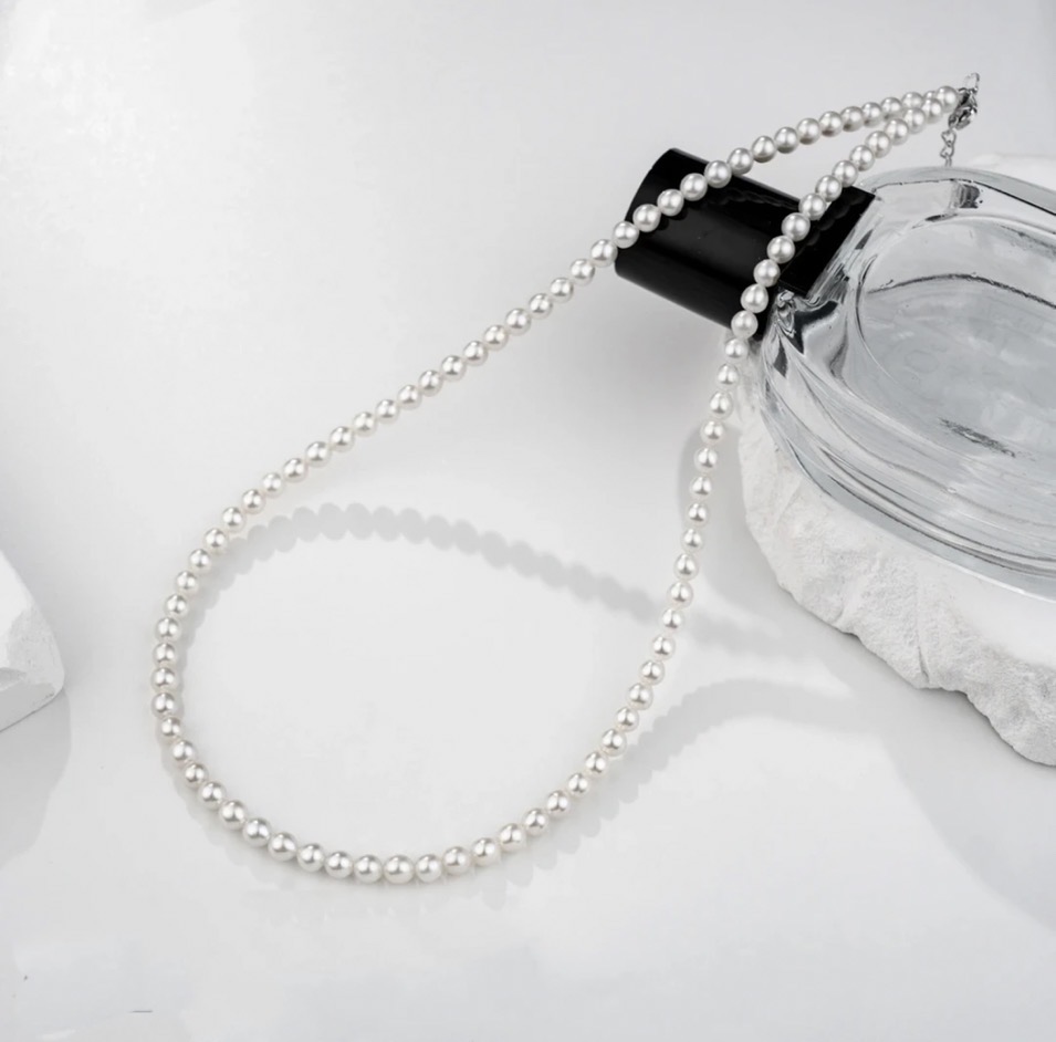 【王公子】淡水珍珠/极光小米链/3-5MM/合金