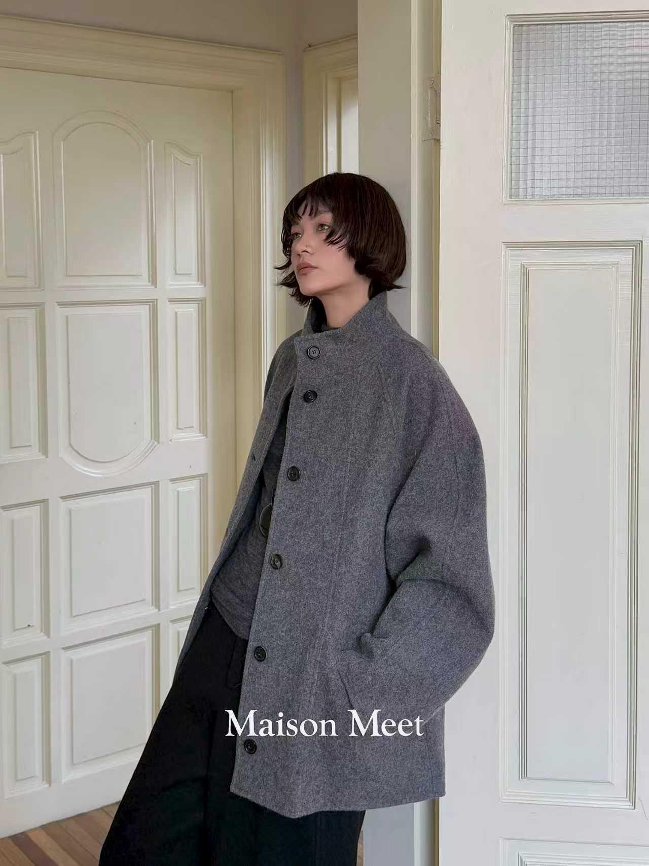 杨杨 梅森-时尚气质双面羊毛外套2721