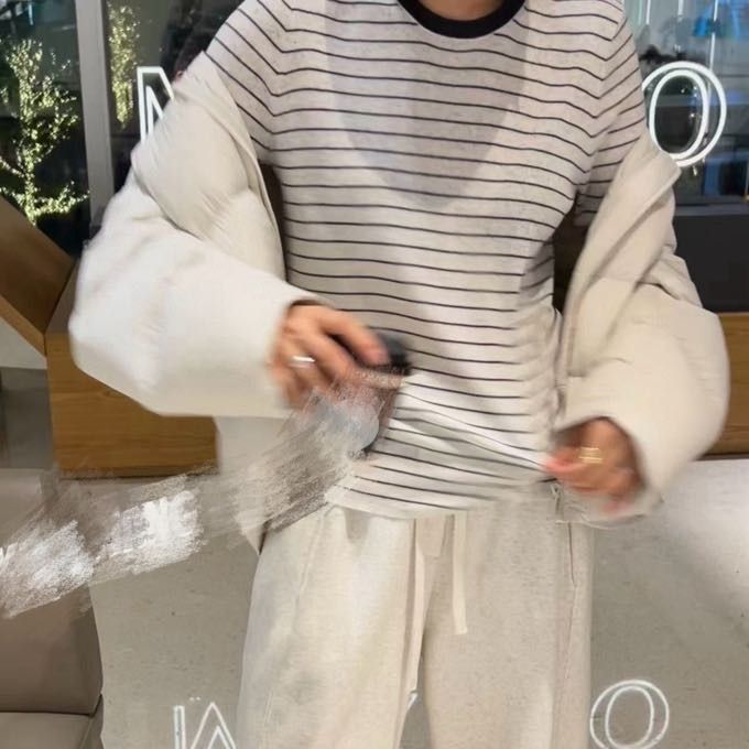 条纹羊毛打底欧J182
