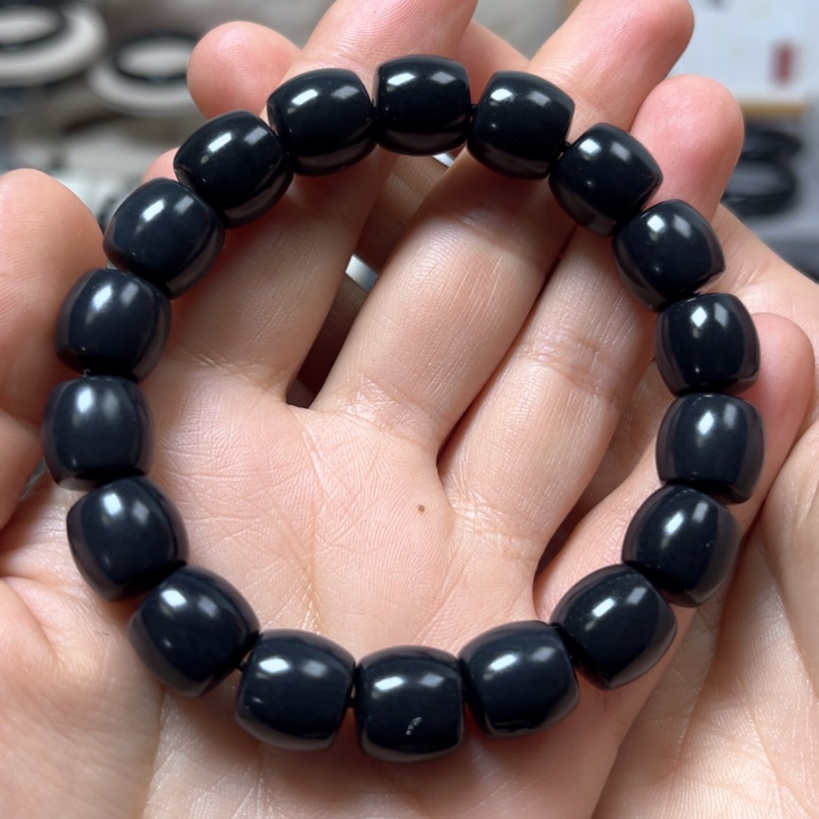 【闪购商品】和田玉（墨玉）12直切新年特价福利未镶嵌