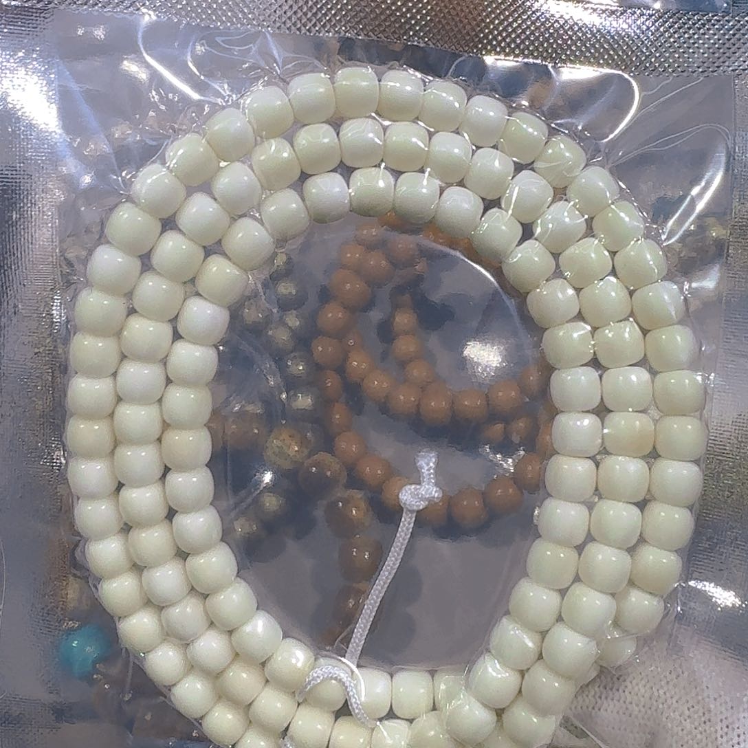 星月菩提手串励*原生态白玉菩提