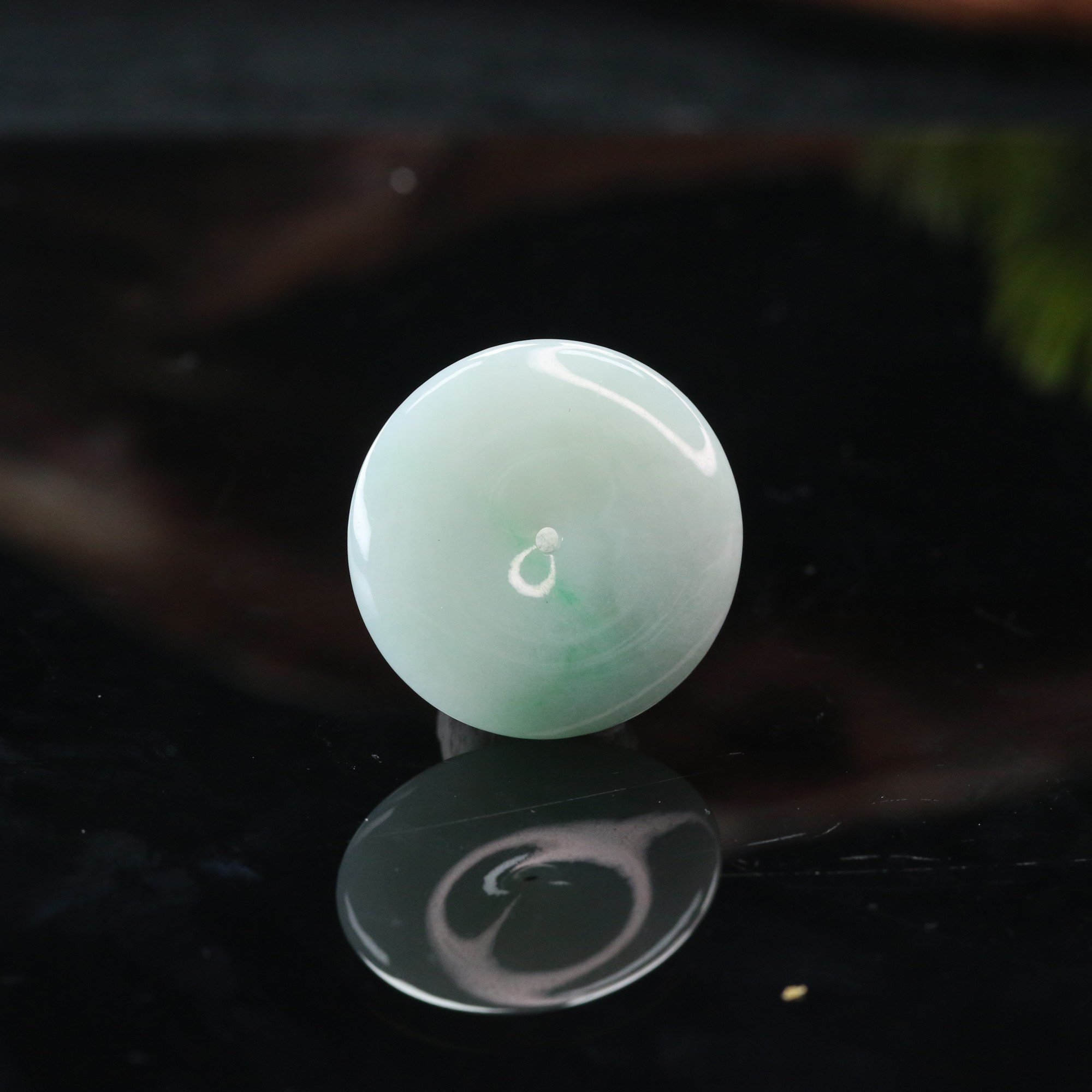 lot6天然缅甸翡翠A货平安扣/400001保利厦门拍卖