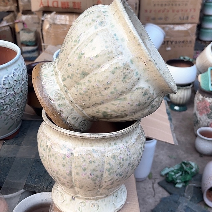 紫砂茶碗精品南瓜两个口径19高度19