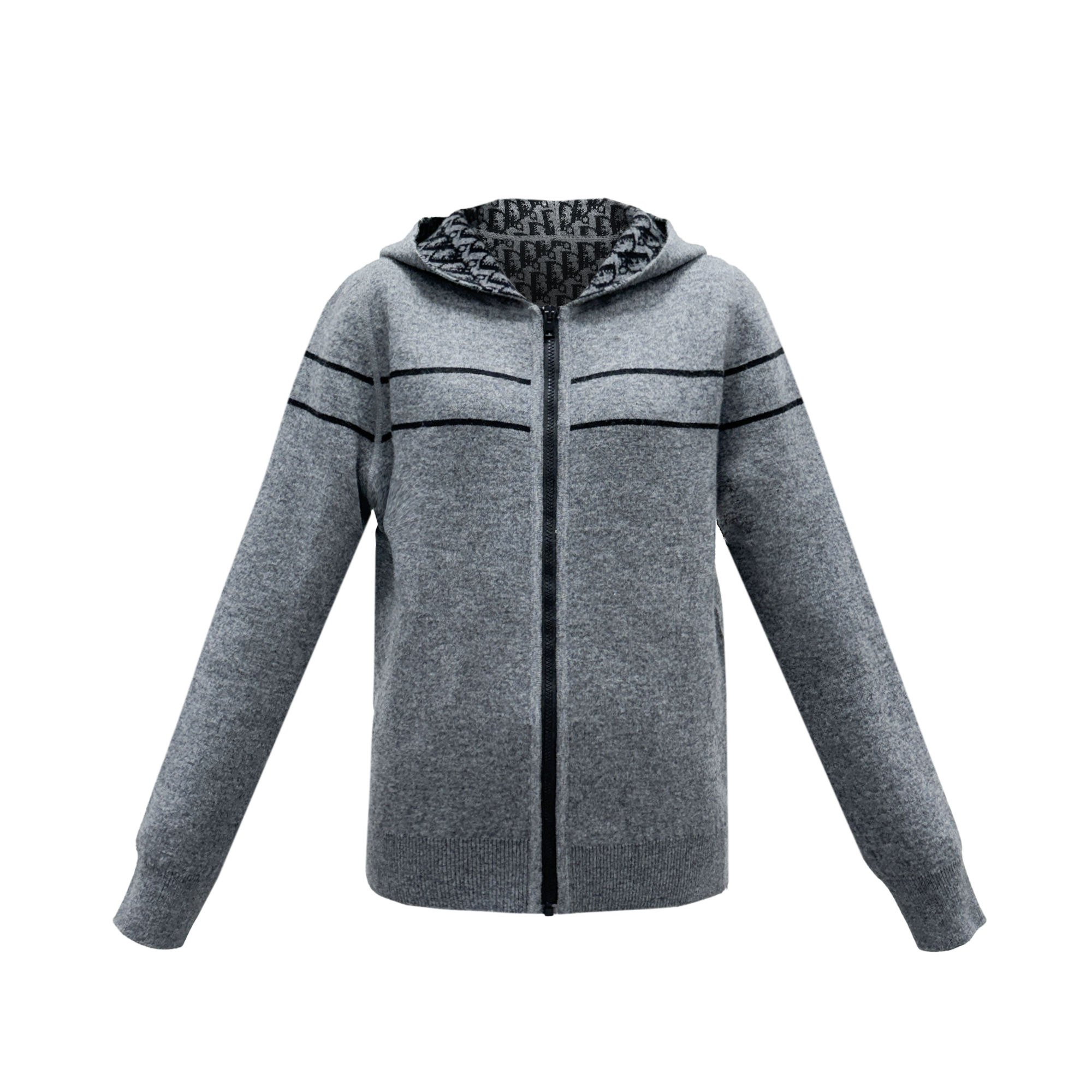 DIORA HEALY/迪奥海莉女款舒适双面穿字母针织羊毛开衫33D1383803