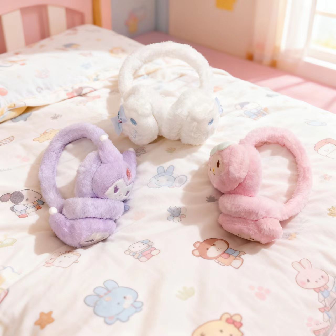 耳罩冬季韩版卡通女耳套耳暖少女兔耳朵加厚