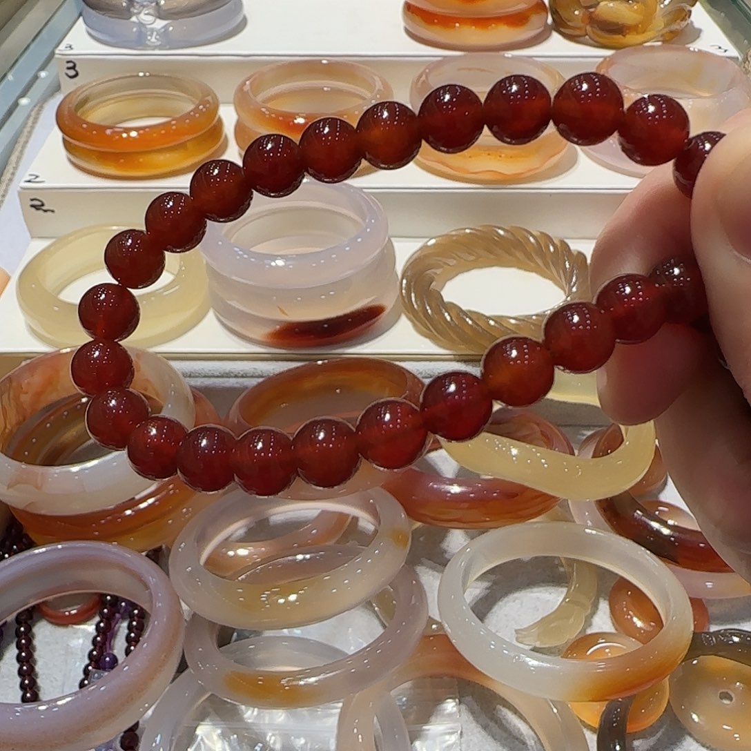 玛瑙/玉髓手链未镶嵌遗*°