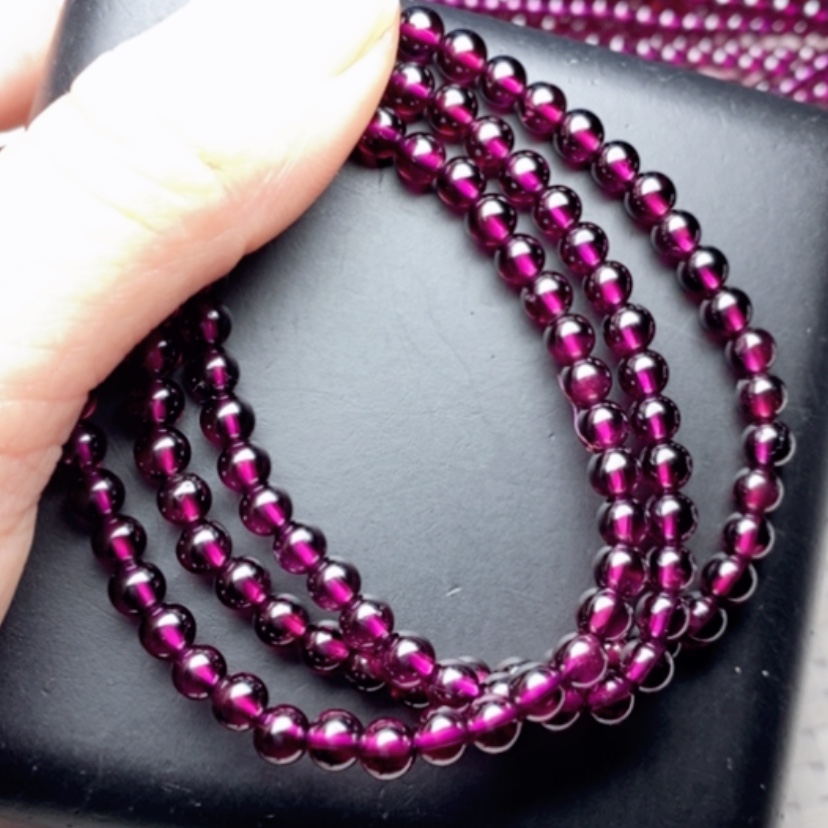 【闪购商品】石榴石手链未镶嵌5紫牙乌