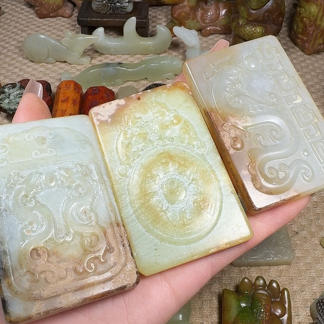 白玉菩提吊坠原*挂件