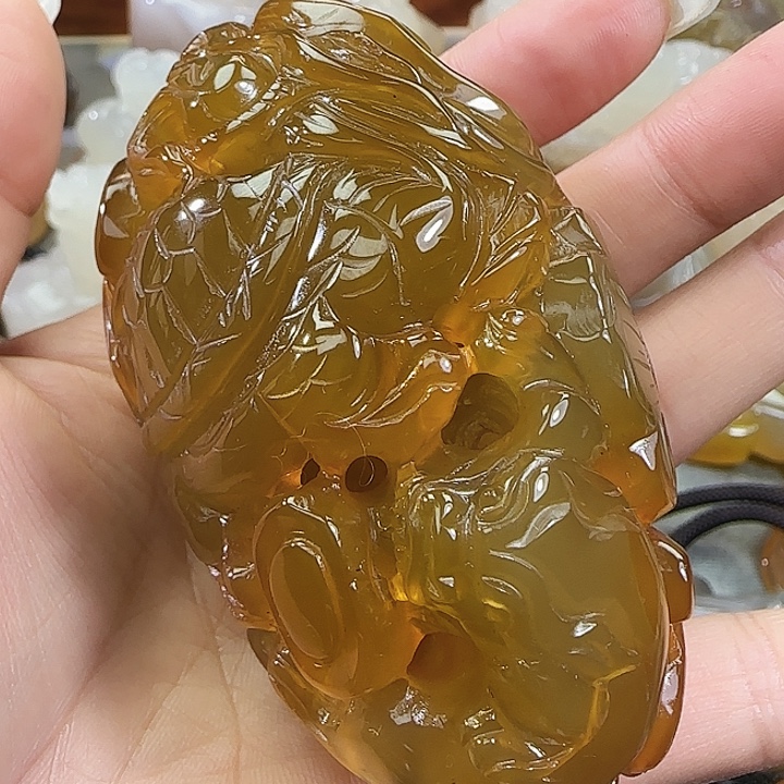 玛瑙/玉髓合金手把件