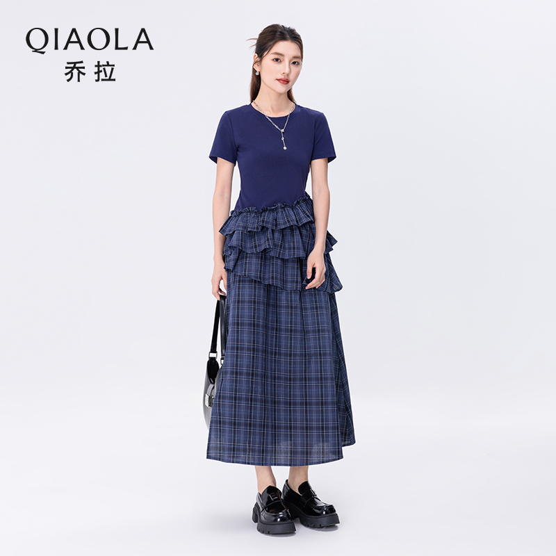 QIAOLA/乔拉【夏梦华尔兹】夏季新款针织通勤简约青春时尚套装