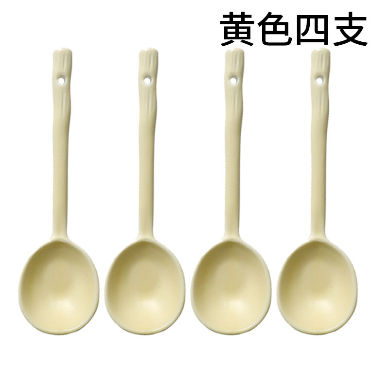 简约配套不粘加厚小号粥勺黄色