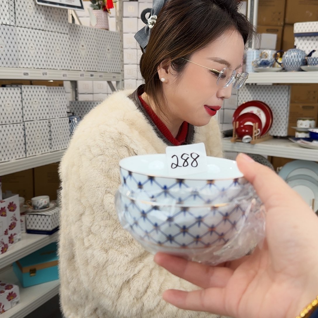 骨瓷4.5英寸12cm饭碗2只外贸骨瓷