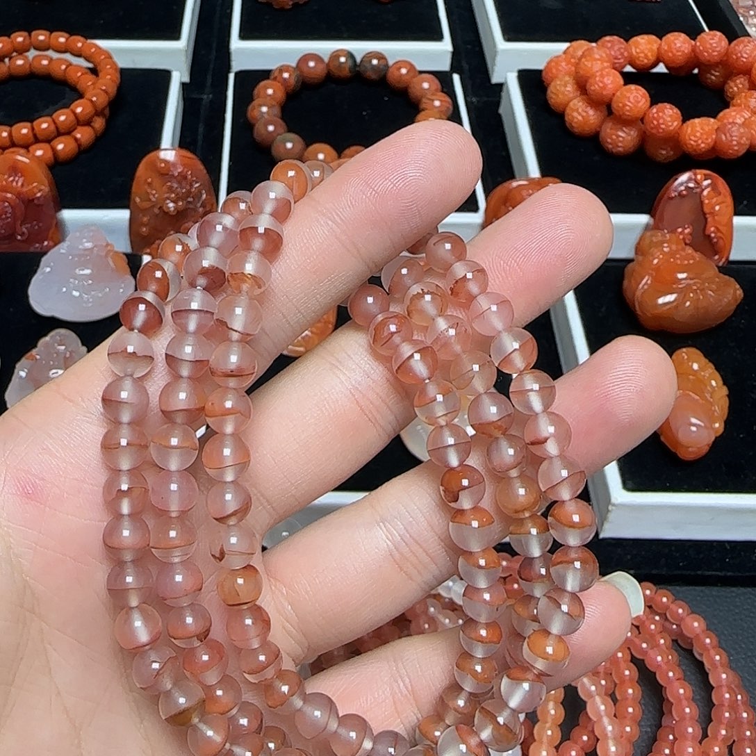 南红玛瑙未镶嵌手链