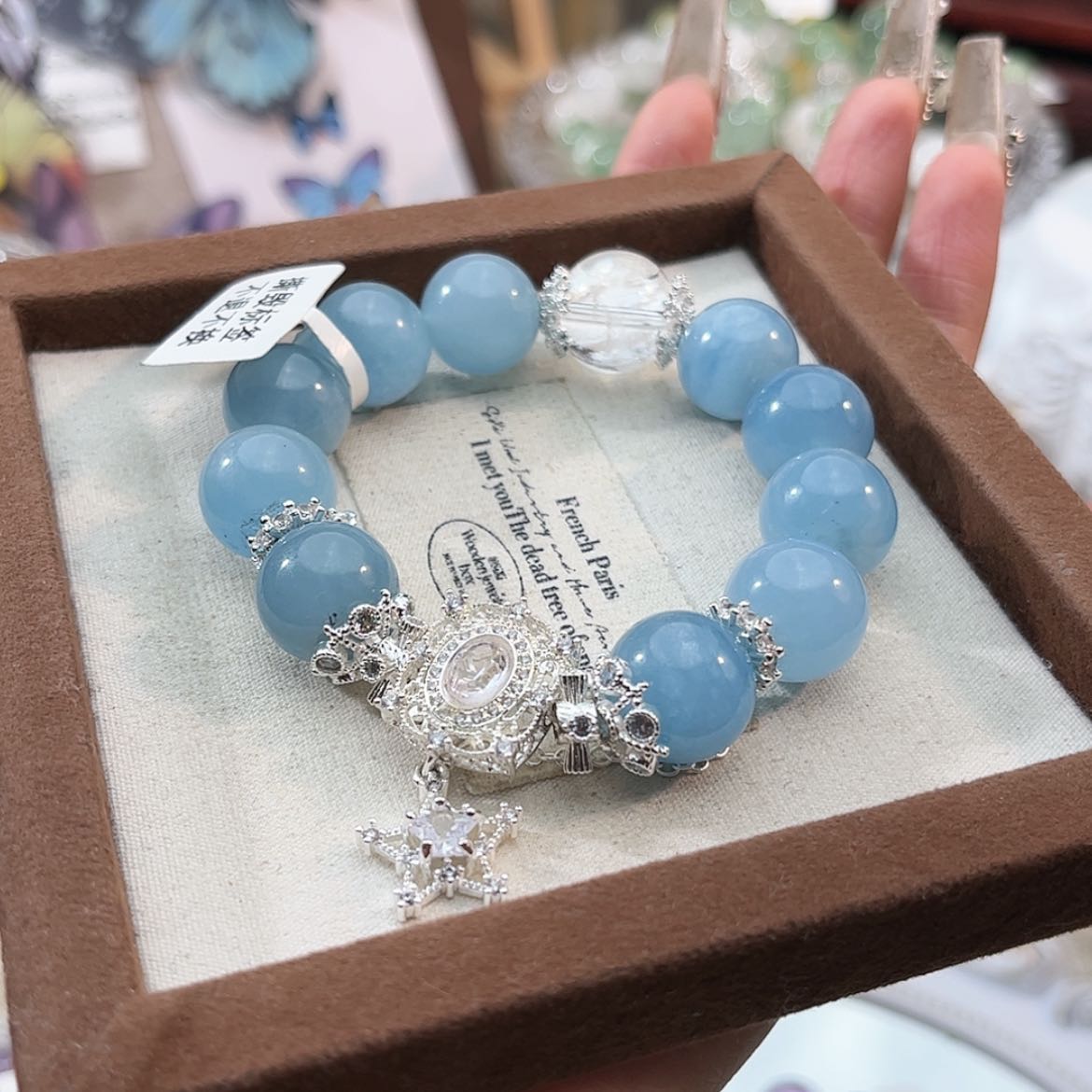 【闪购商品】水晶手链未镶嵌那****?海蓝