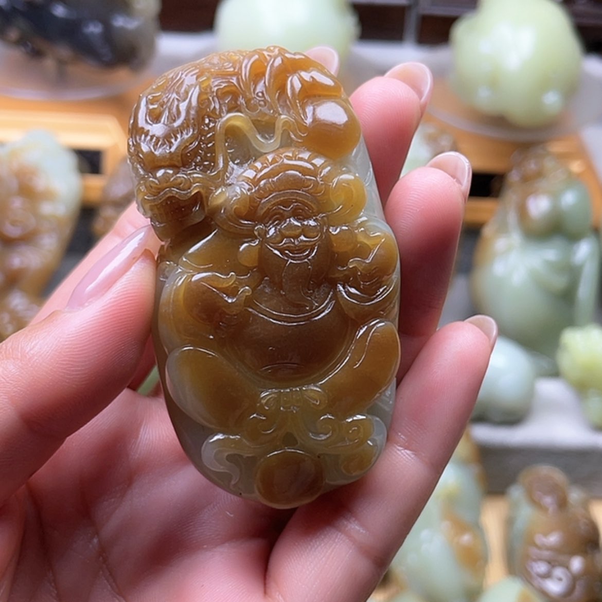 【闪购商品】和田玉未镶嵌挂件熬****军