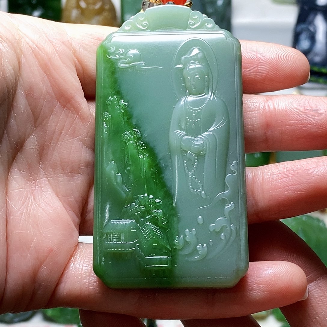 和田玉（碧玉）颈饰未镶嵌济****具