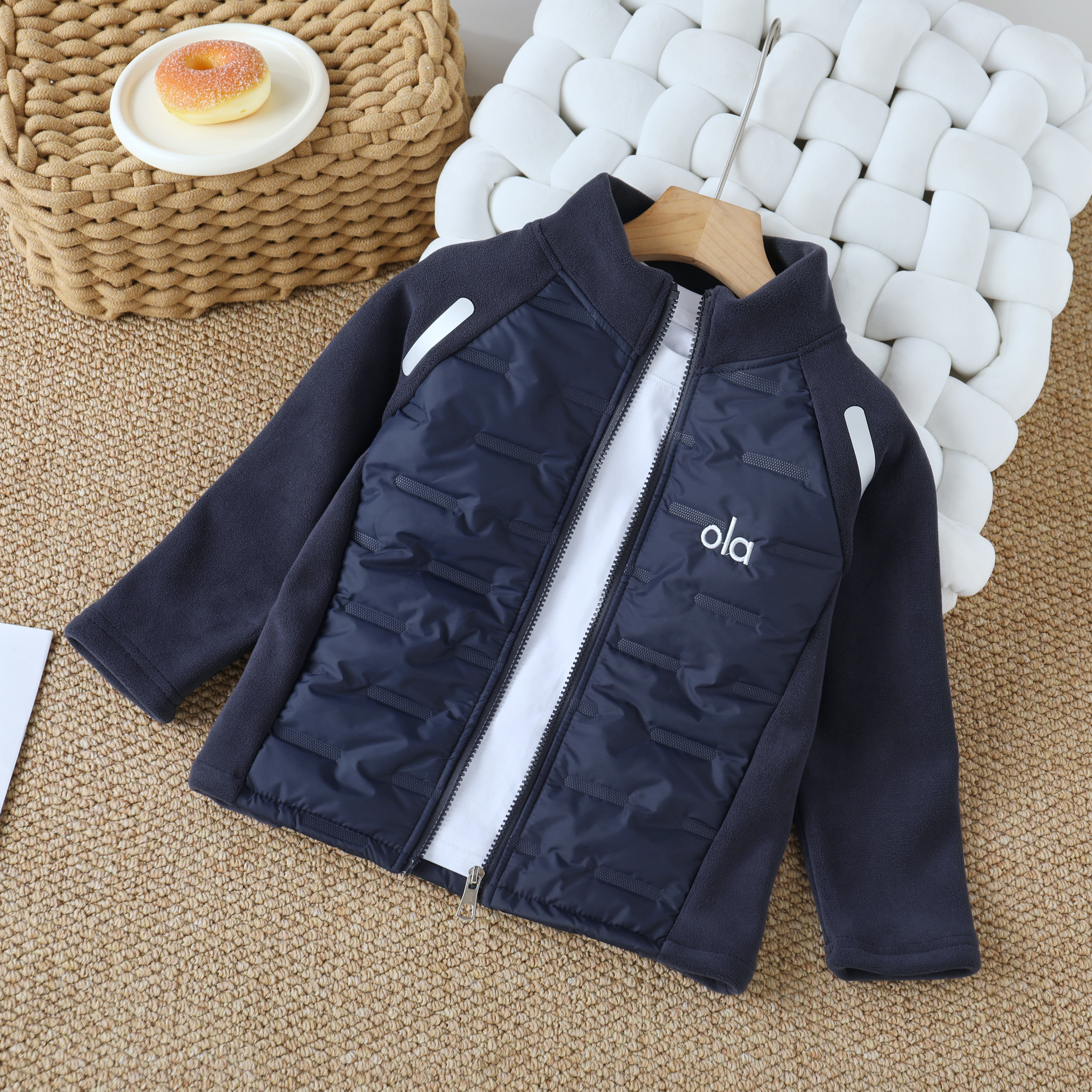 校服神器儿童童装男女童秋冬季棉服ol立领休闲运动外套宝宝加绒