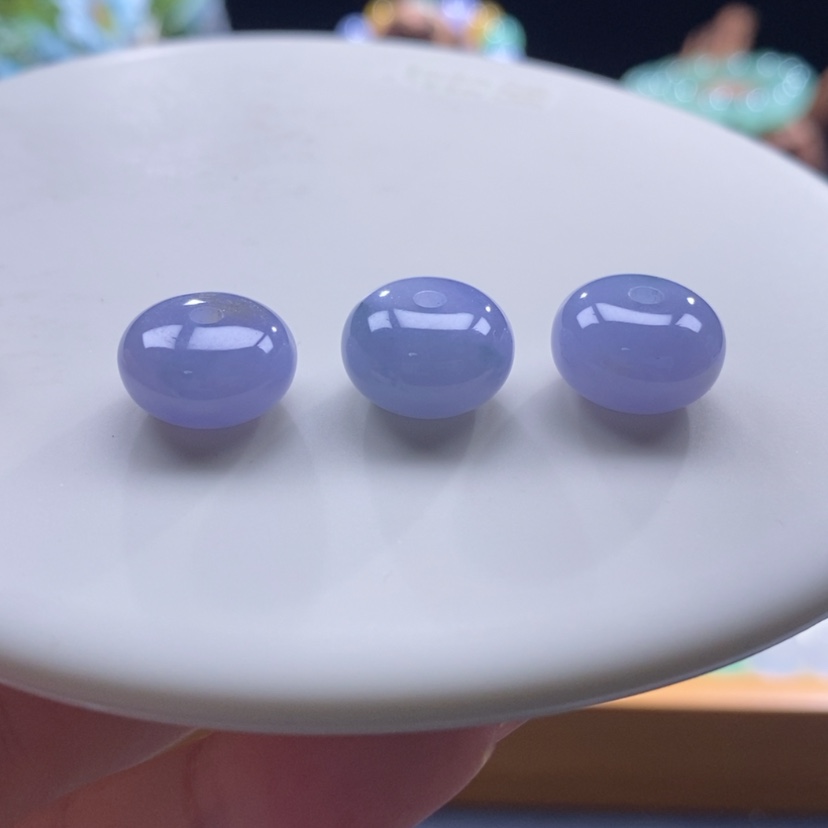 【闪购商品】翡翠颈饰未镶嵌翡翠紫飘绿小扣，随机发一个