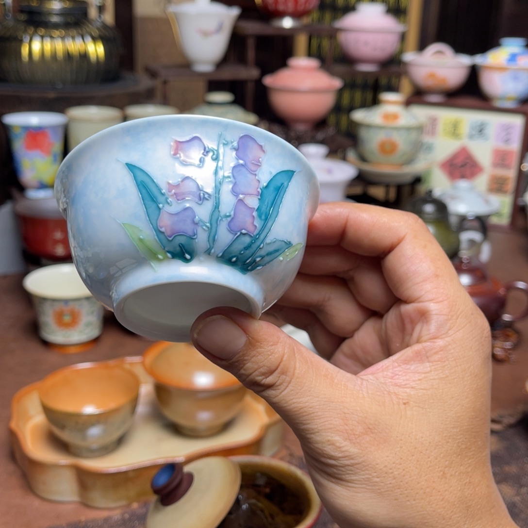 素铭品瓷釉下彩茶具