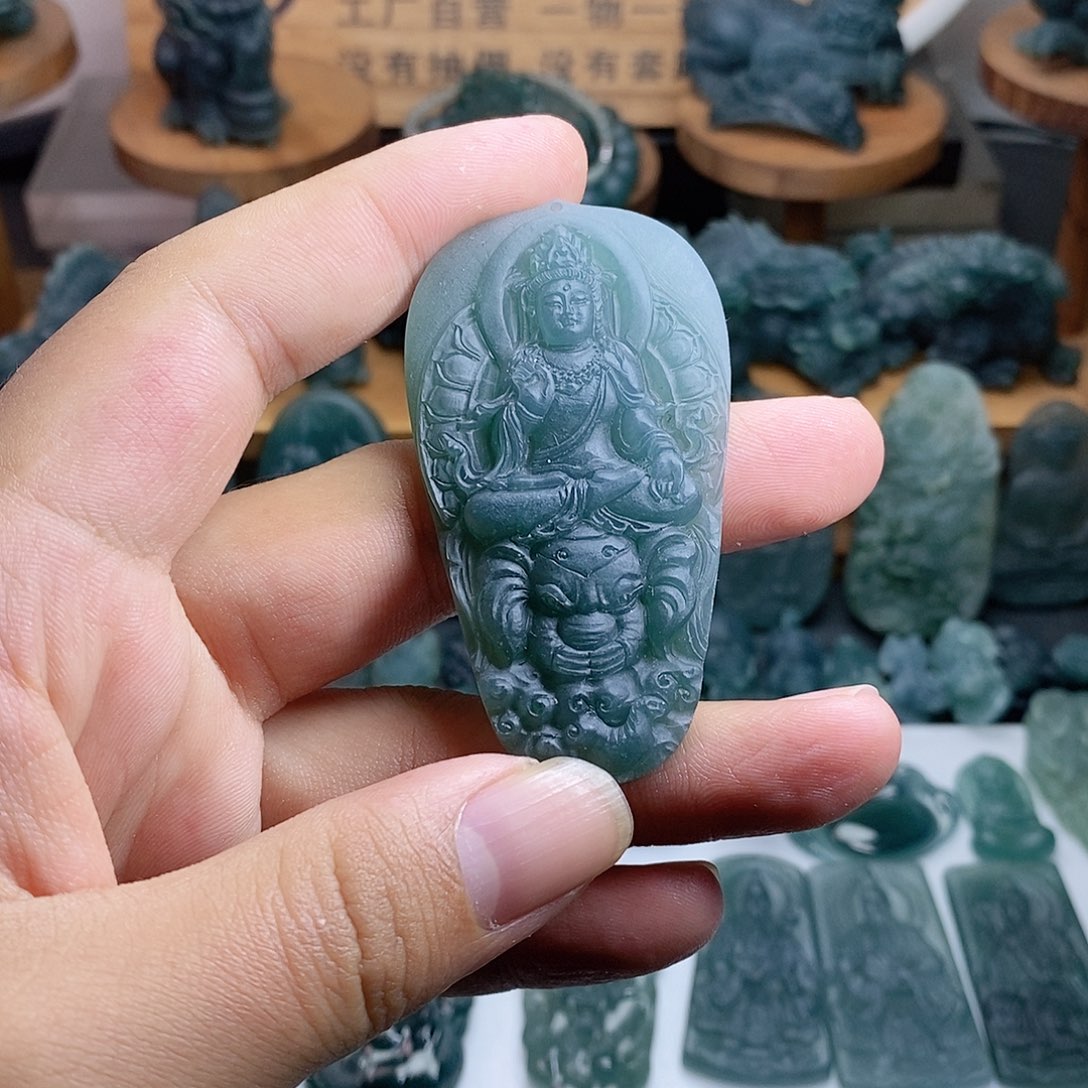定制翡翠未镶嵌普贤