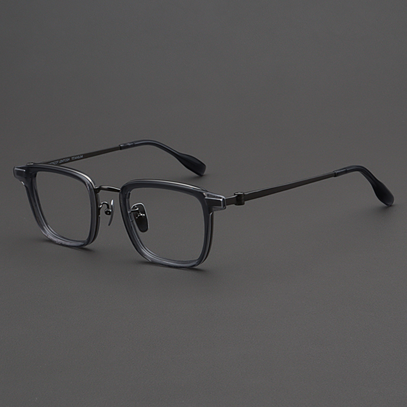 MOSCOT LEMTOSH纯钛眼镜框男款复古超轻方形透明灰色近视镜架女潮