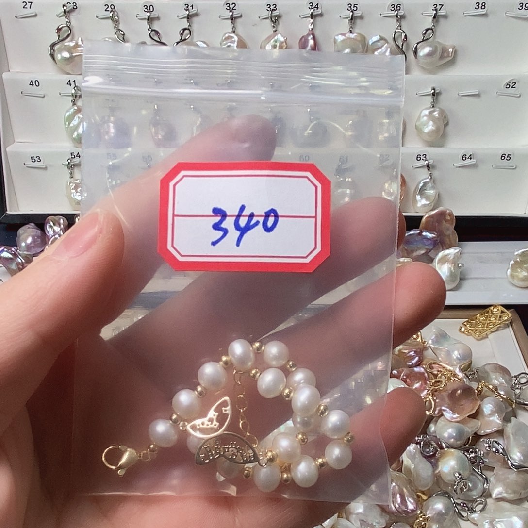 淡水珍珠吊坠银S925镶嵌