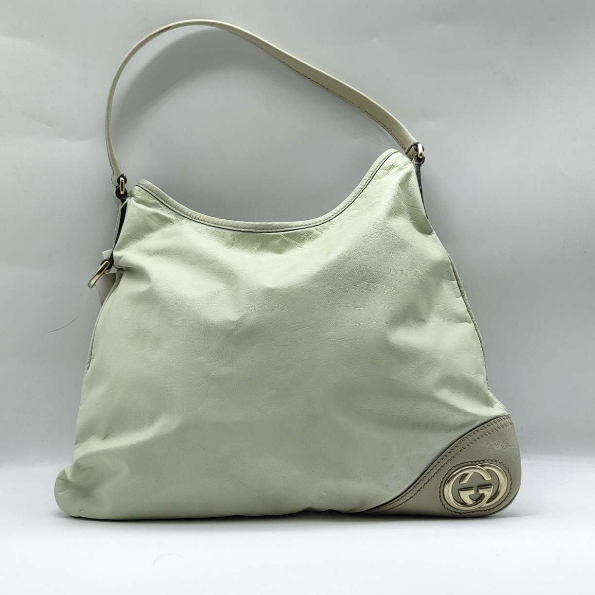 95新 GUCCI/古驰 白色单肩包 1343 5956 
