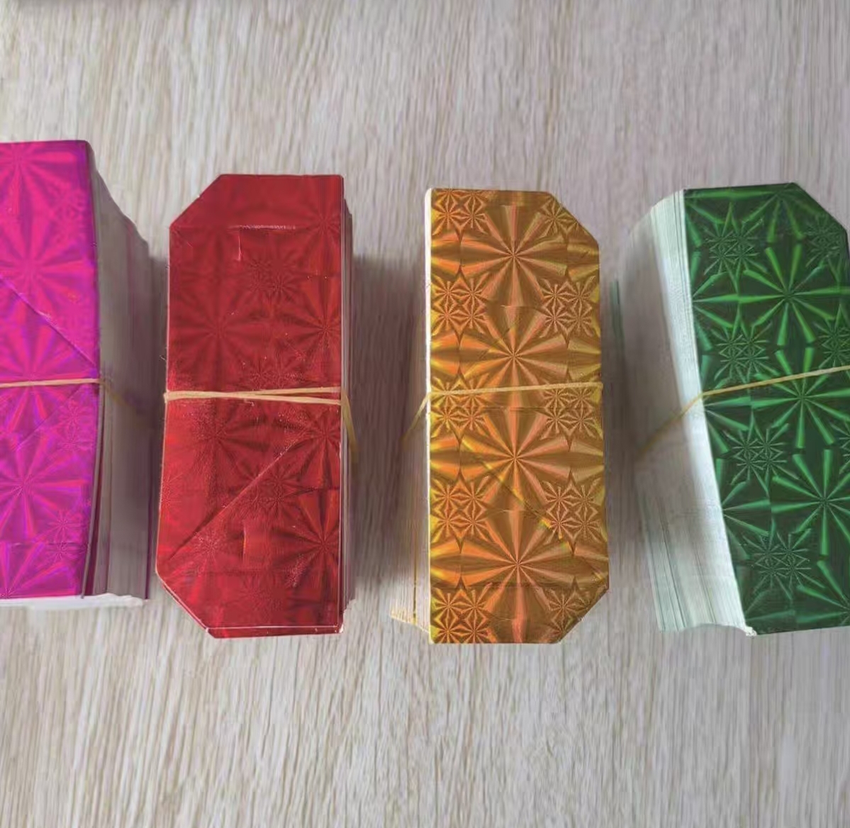 龙凤镭射彩色三角插片材料折纸卡纸花篮莲花凤凰手工DIY折塔装饰