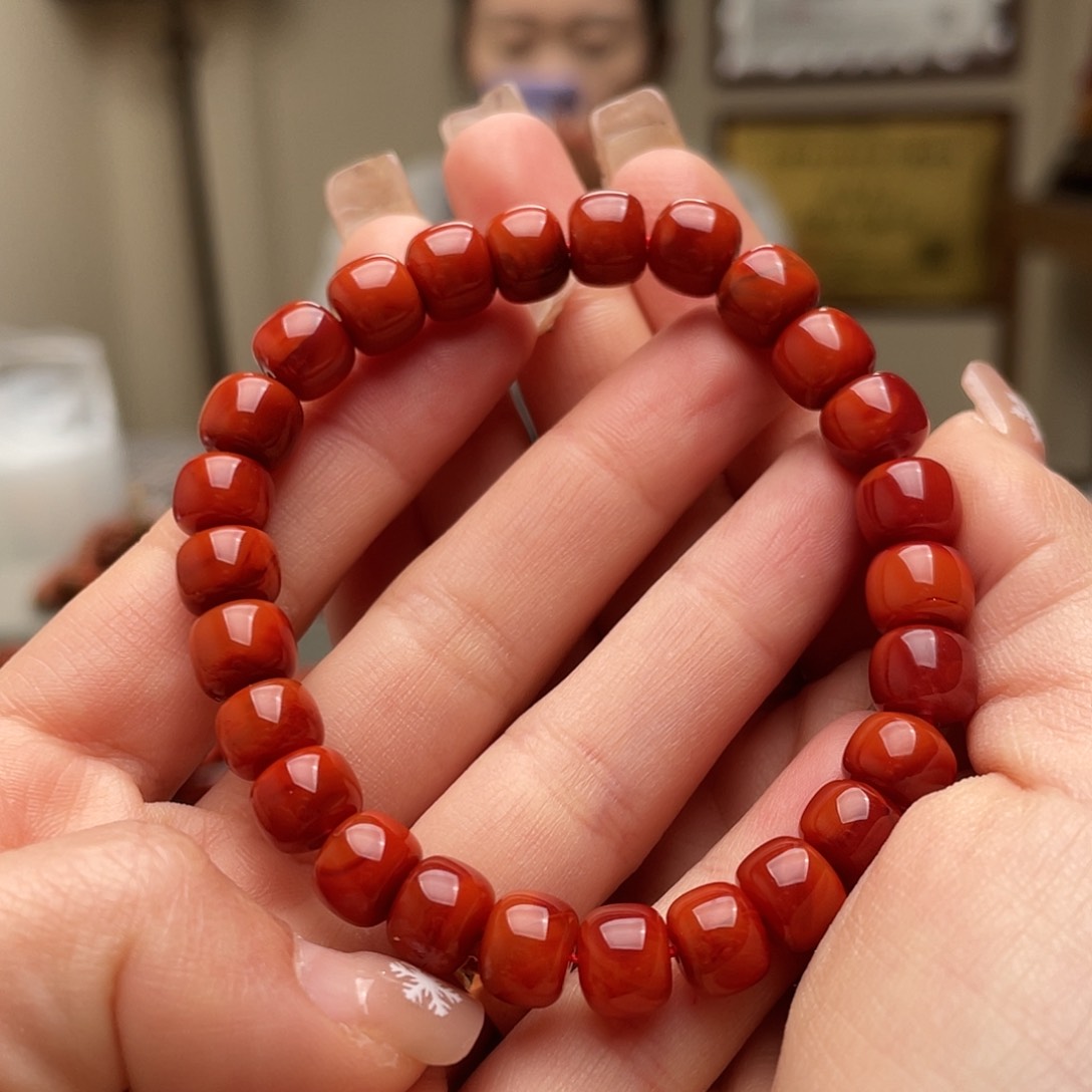 南红玛瑙手链未镶嵌