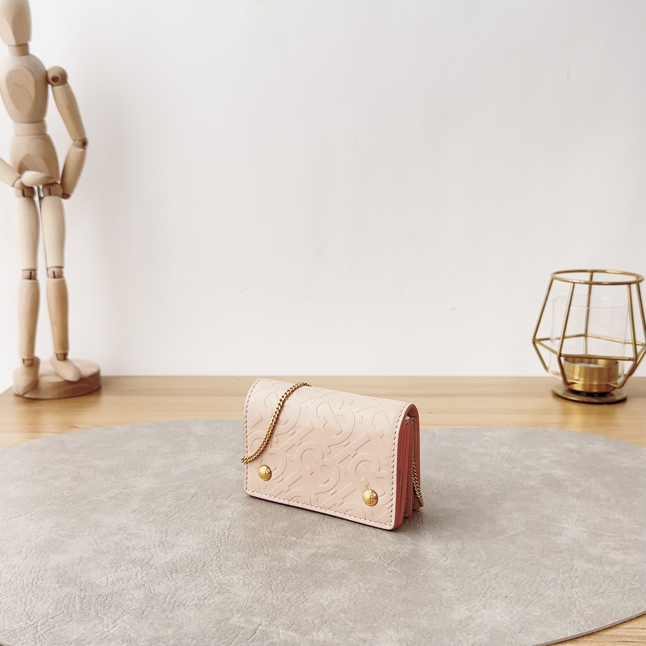 95新 BURBERRY/博柏利 金扣短款卡包钱包/1481