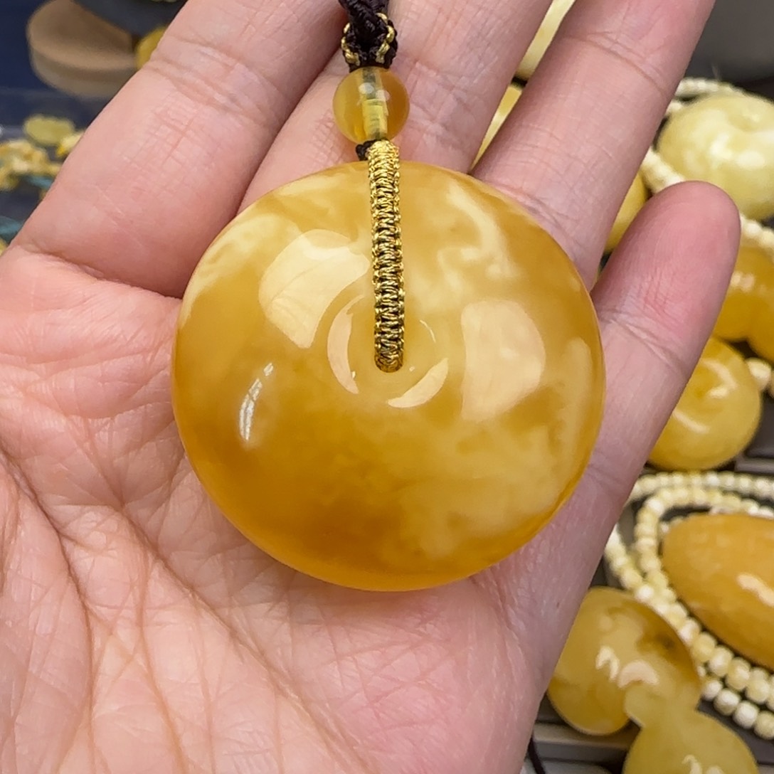 蜜蜡颈饰未镶嵌天然蜜蜡