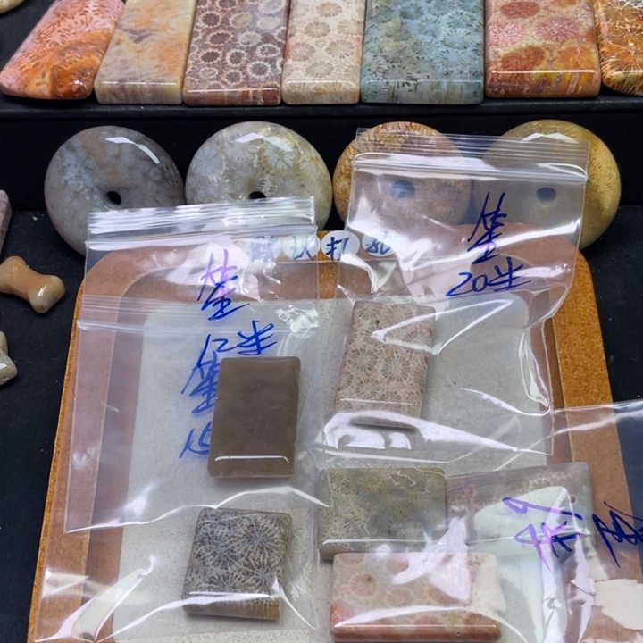 未镶嵌吊坠硅化珊瑚（珊瑚玉）