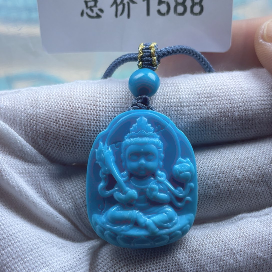 绿松石未镶嵌天然原矿绿松石雕刻件