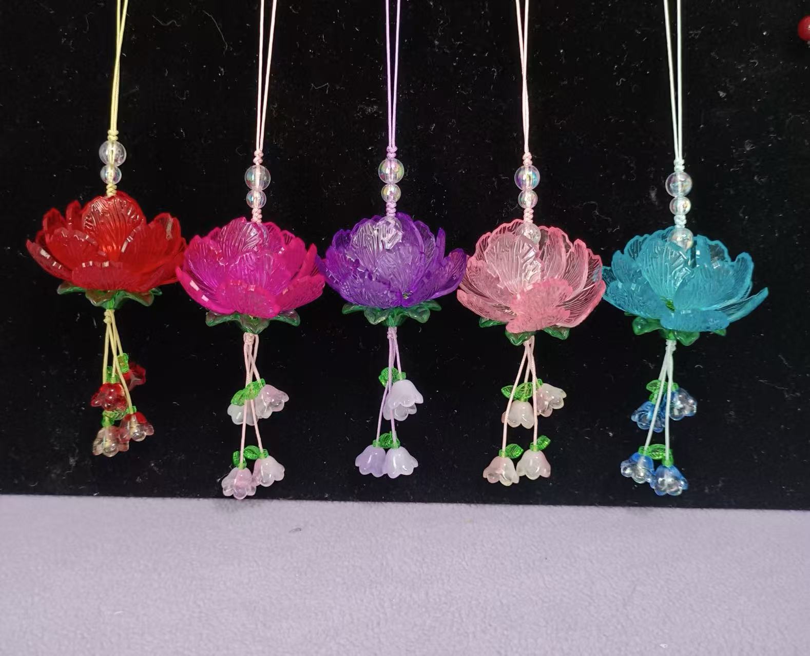 牡丹花 挂件   手工DIY材料包