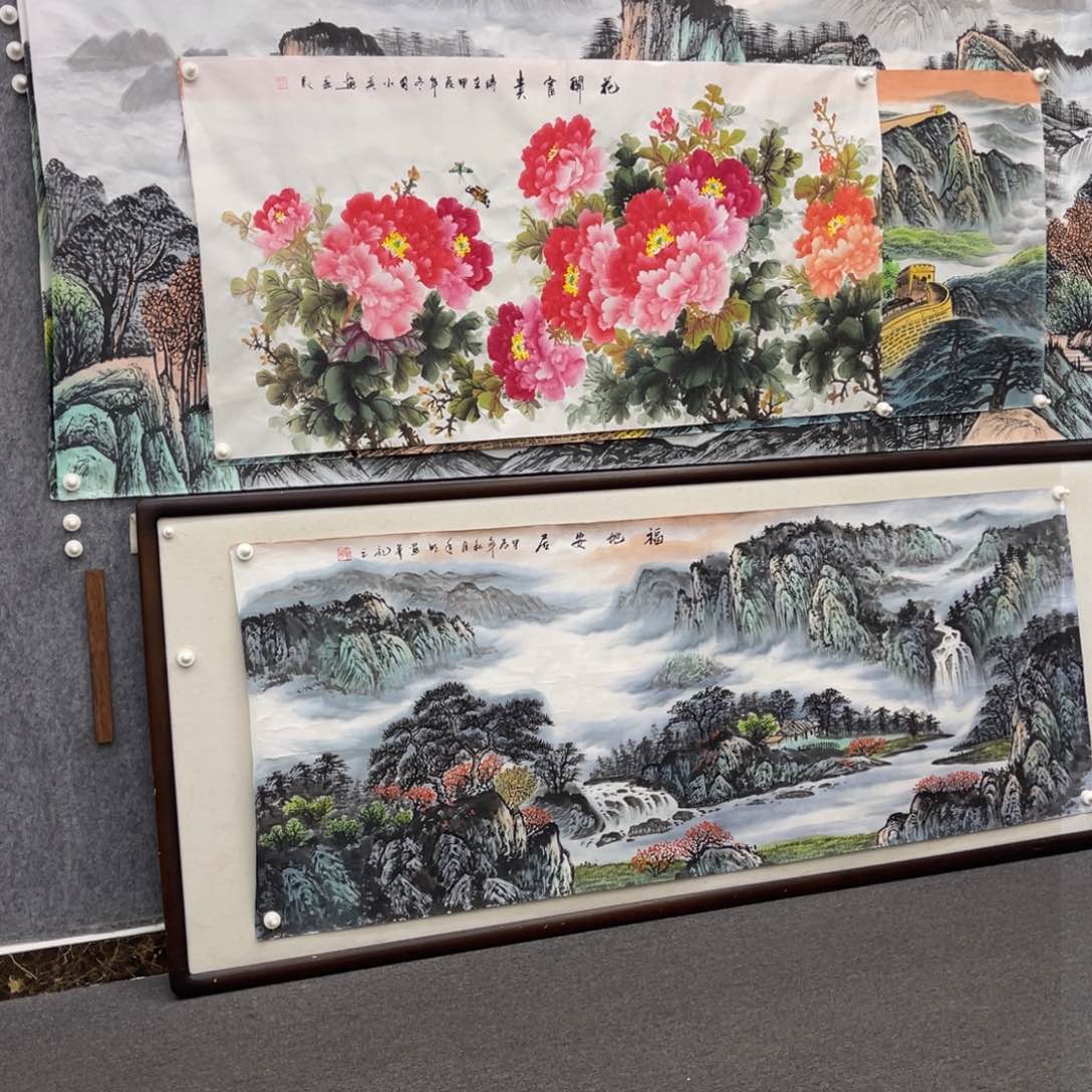 国画四尺花开富贵画芯