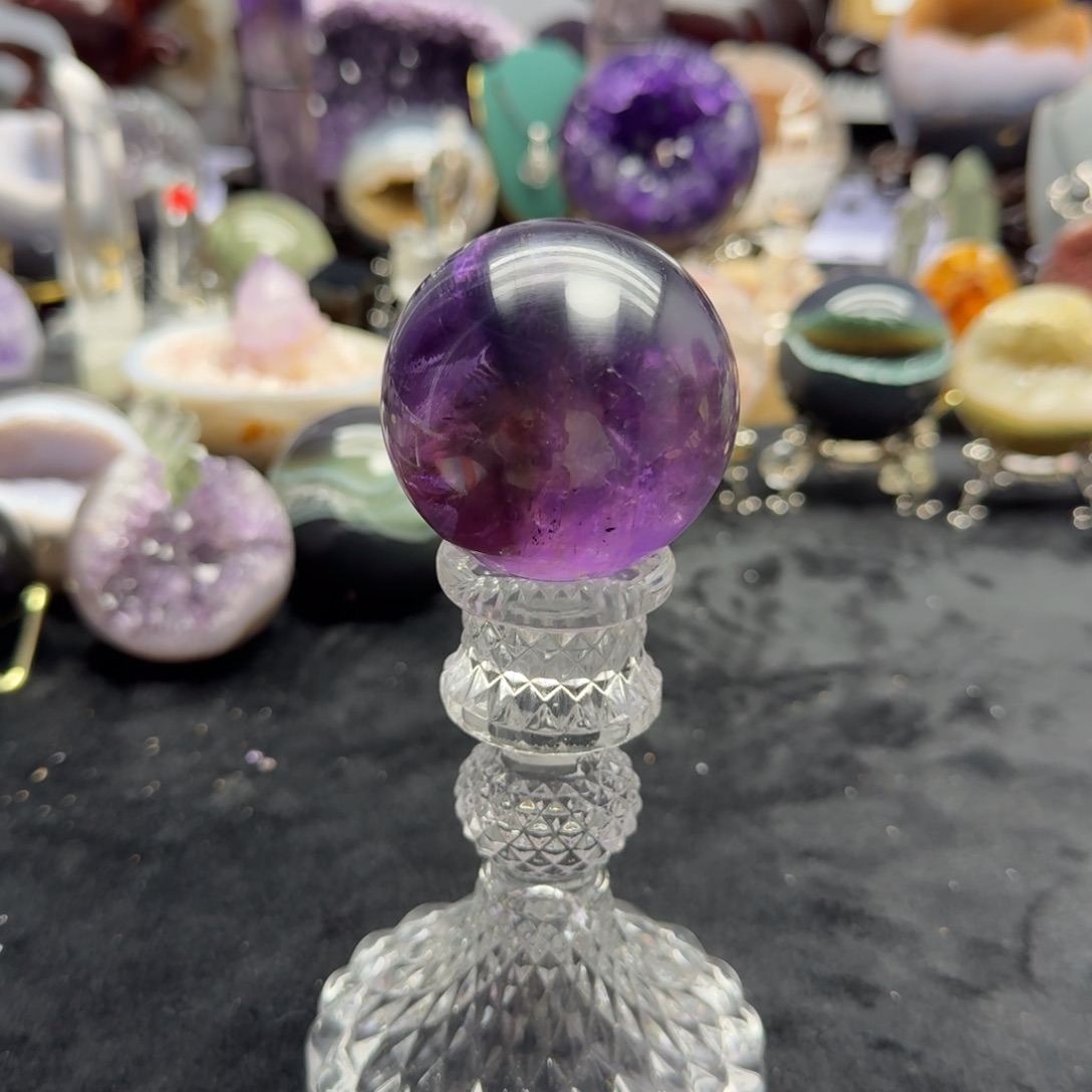 归****摆件水晶未镶嵌紫水晶球