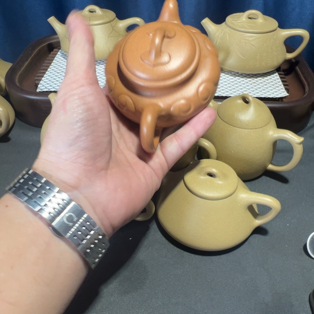 修***次茶壶紫砂黄金段仿古如意