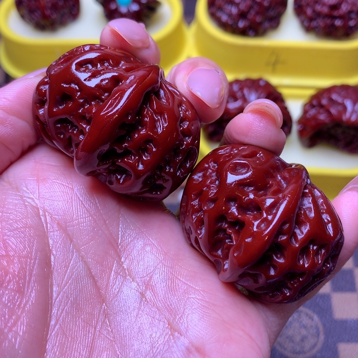 文玩核桃把件元宝苹果41