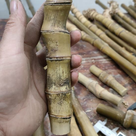 老***年实心玉竹手把件金条料