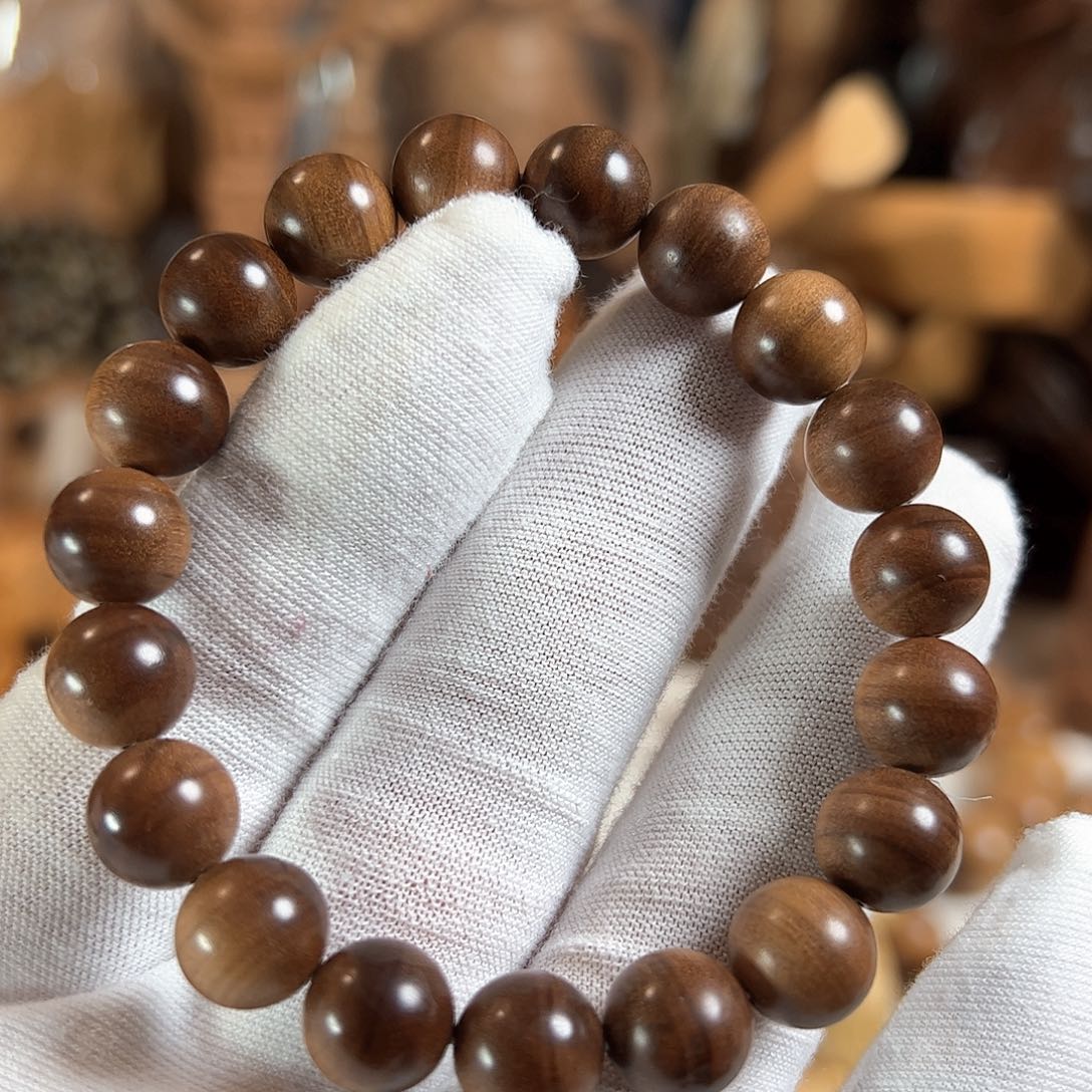 檀香木无事牌世**棋老山檀香手串手链