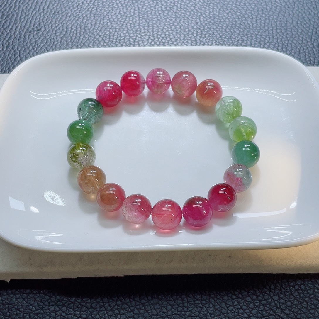 手链碧玺未镶嵌10.8mm左右