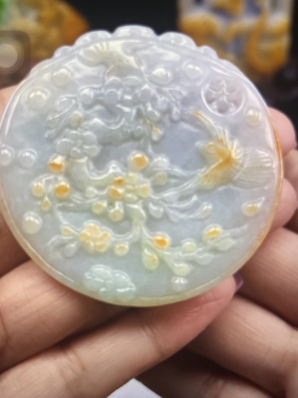 翡翠A货挂件一物一证