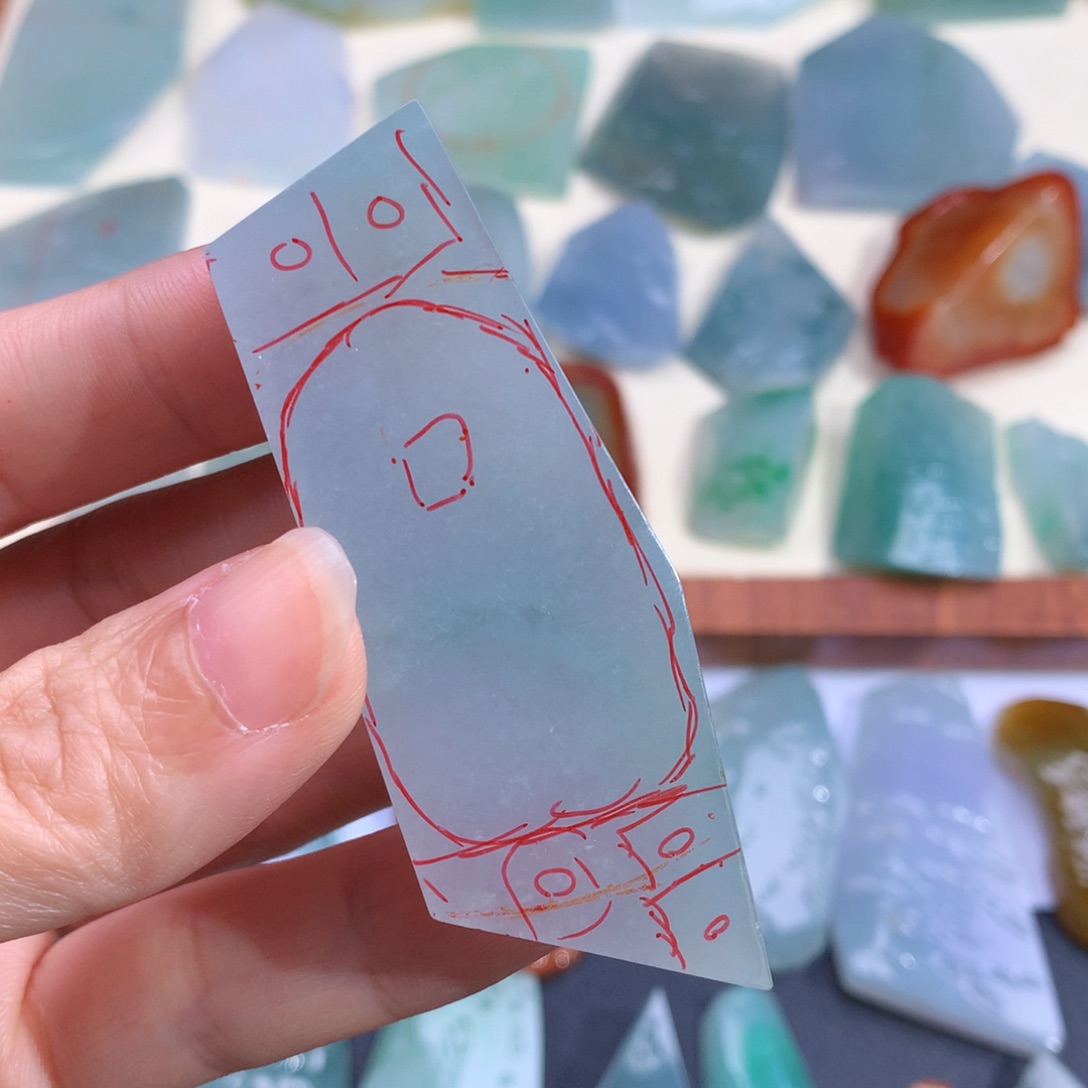 草****定制翡翠未镶嵌天然缅甸翡翠包工包料