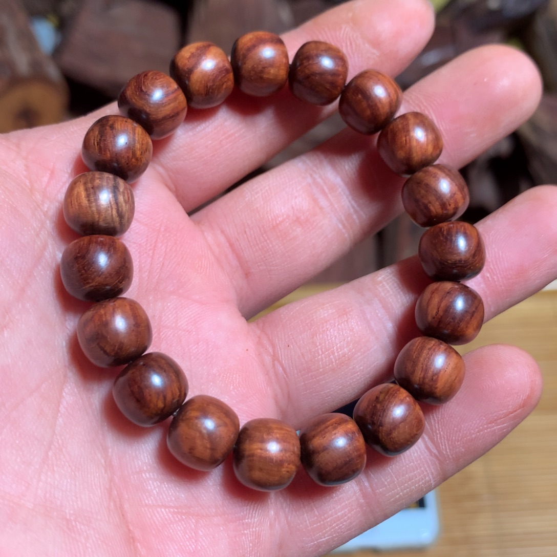 天***白黄花梨/降香黄檀手串回血三哥的海南黄花梨老料