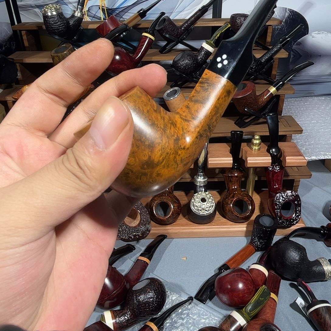 凌***烟石楠木四点金烟斗