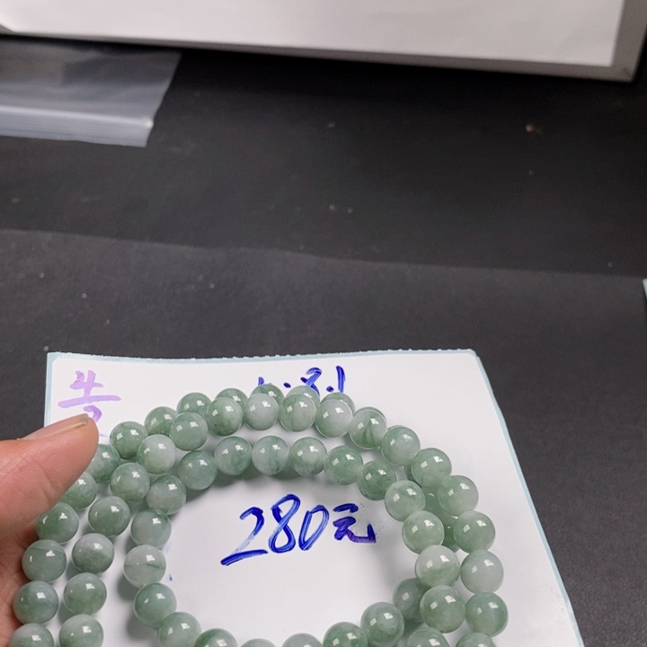 翡翠手链未镶嵌天然缅甸翡翠a货